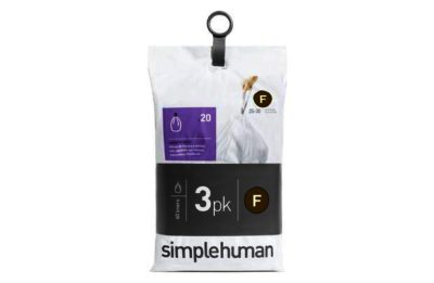 simplehuman Bin Liner Code F 3 x 20 Pack 60 Liners. simplehuman Bin Liner Code F 3 x 20 Pack 60 Liners.